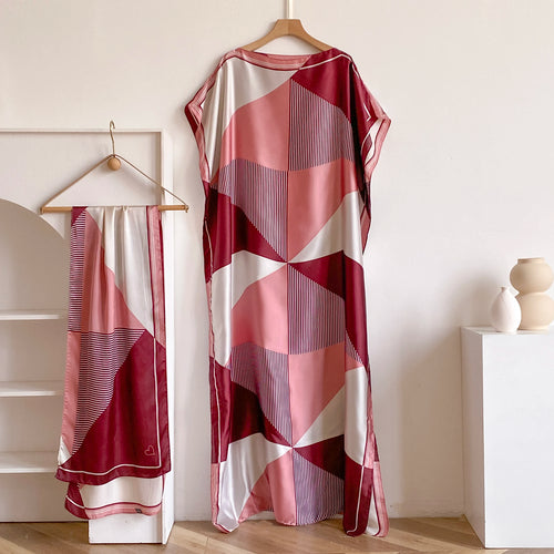 Robes africaines d'été à la mode pour femmes Soie imprimée élégante