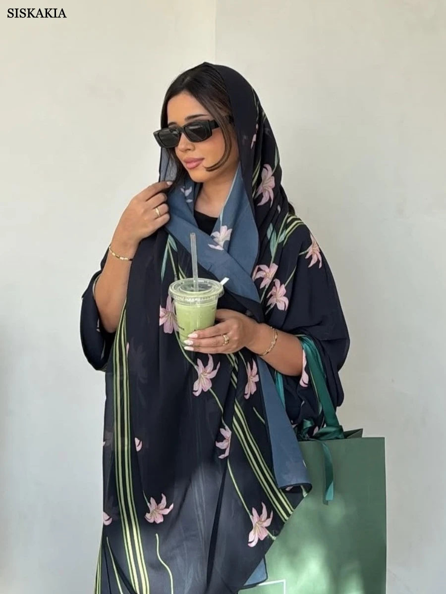 Abaya Femme Fleurie Élégante