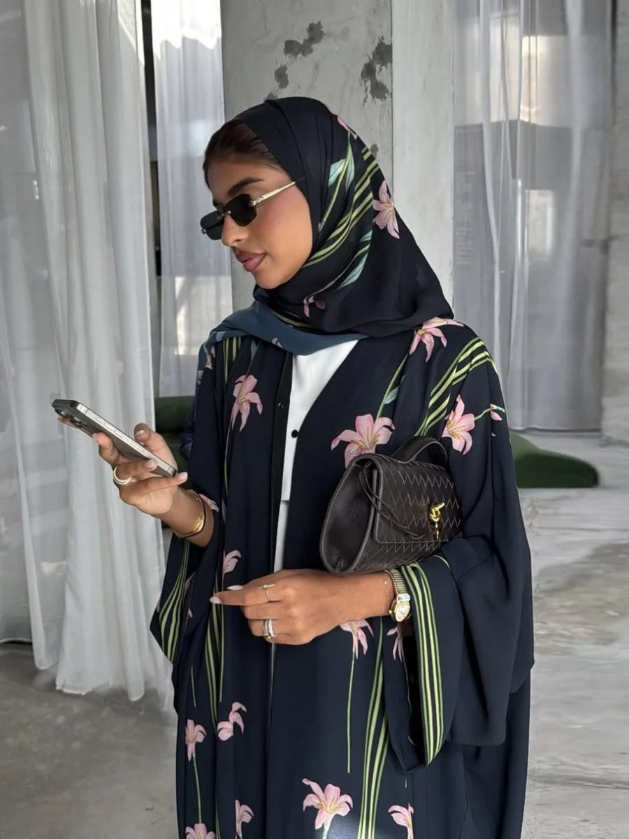 Abaya Femme Fleurie Élégante