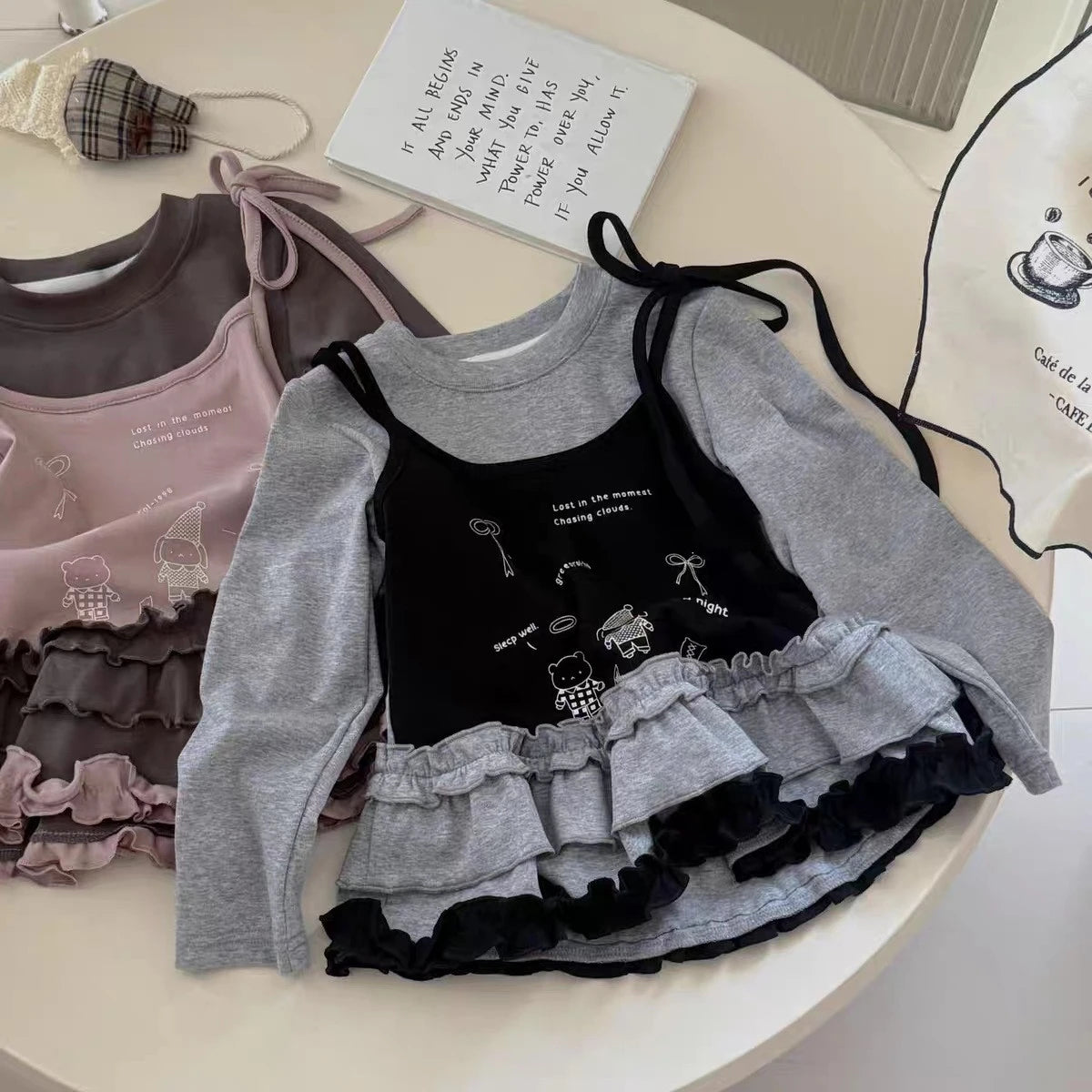 T-shirt Fille Manches Longues