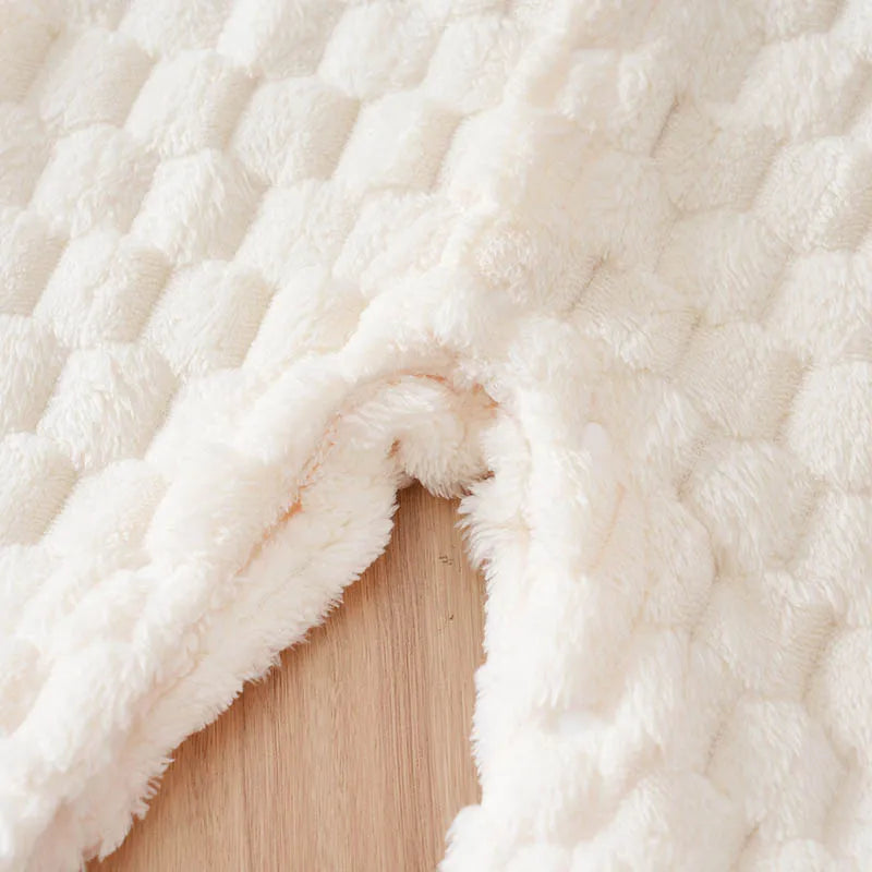 Combinaison Bébé Flanelle Blanche