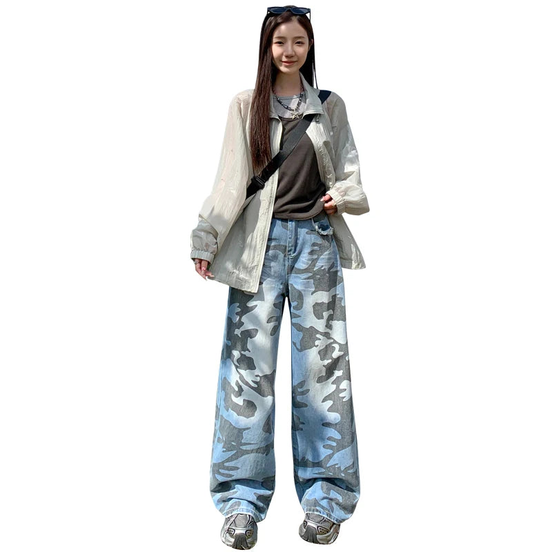 Jean Décontracté Femme Camo