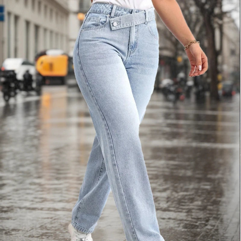 Jean Femme Y2K Taille Croisée