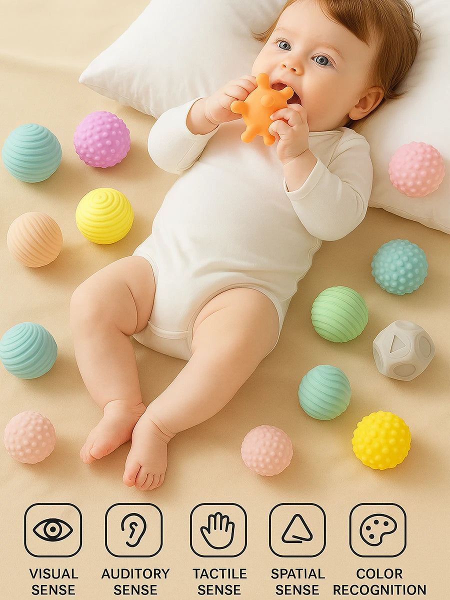 Lot de 6 balles sensorielles pour bébé