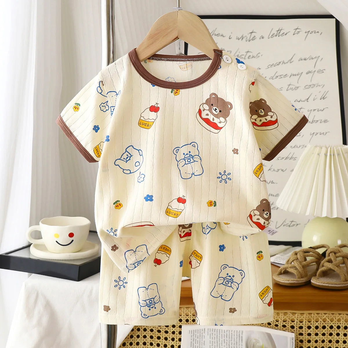 Ensemble Été Coton Lin Enfant