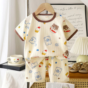 Ensemble Été Coton Lin Enfant