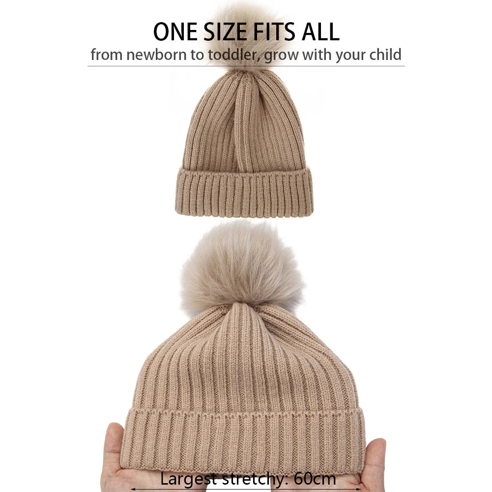 Bonnet Bébé Pompon Hiver
