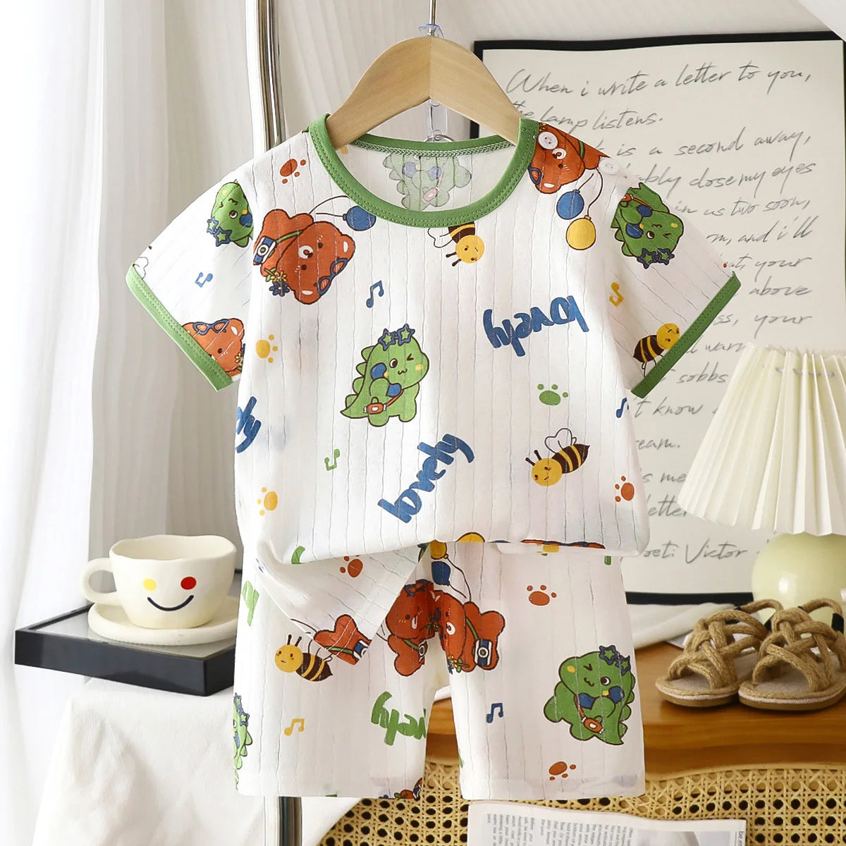 Ensemble Été Coton Lin Enfant