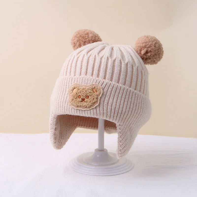 Bonnet Bébé Laine Ours