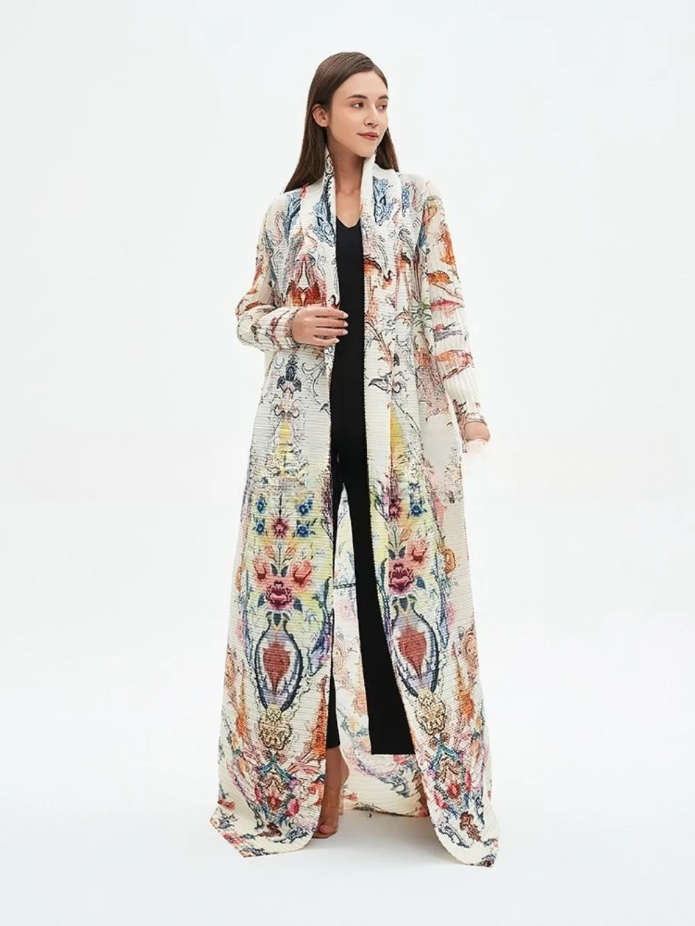 Abaya Femme Vintage Imprimé Longue