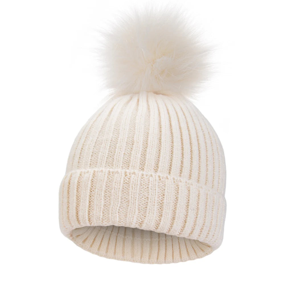 Bonnet Bébé Pompon Hiver