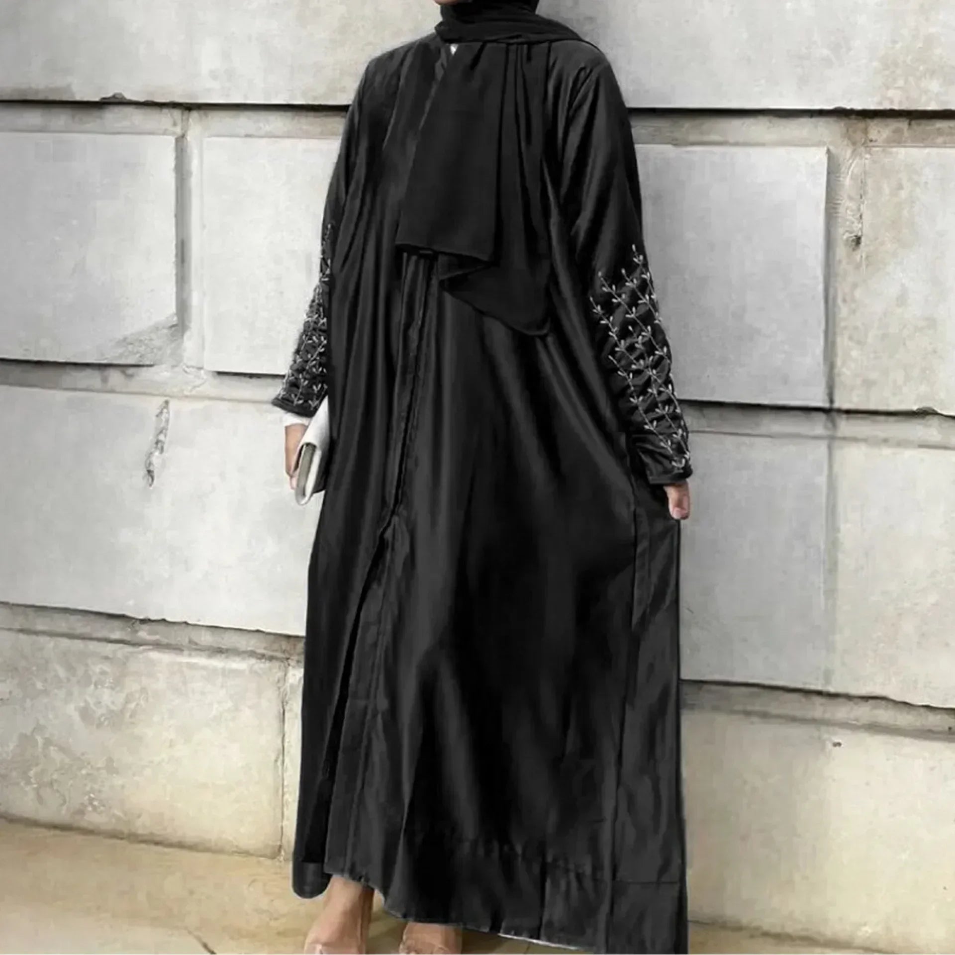 Kaftan Abaya Femme Perles Élégante