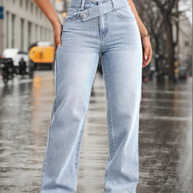 Jean Femme Y2K Taille Croisée