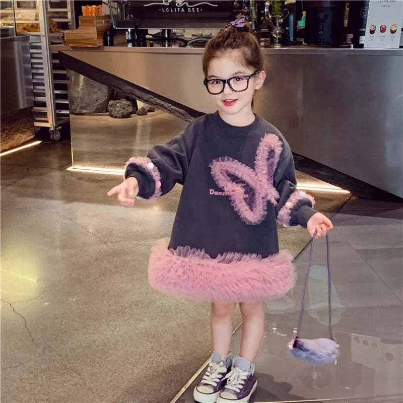 Robe Fille Patchwork Tulle