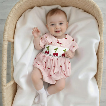 Barboteuse Été Bébé Cerises