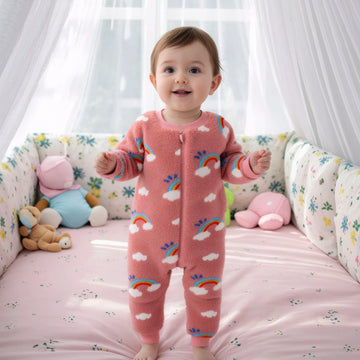 Combinaison Chaude Bébé Fille Polaire