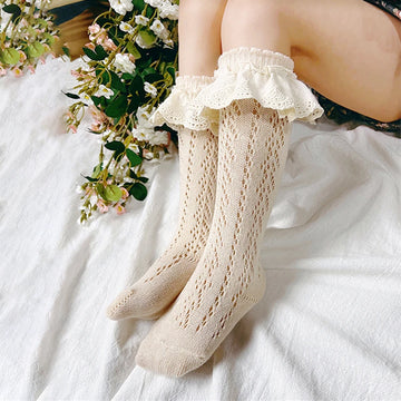 Chaussettes Hautes Filles Dentelle