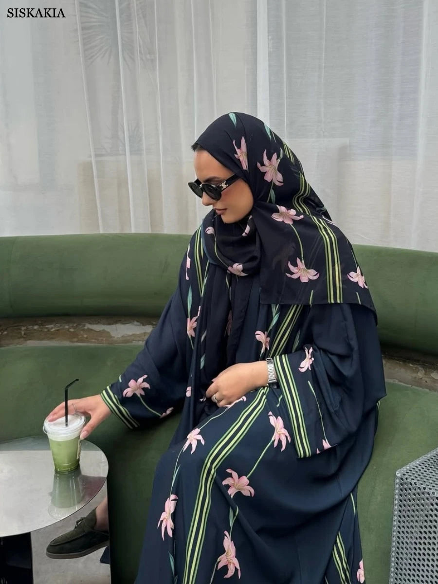 Abaya Femme Fleurie Élégante