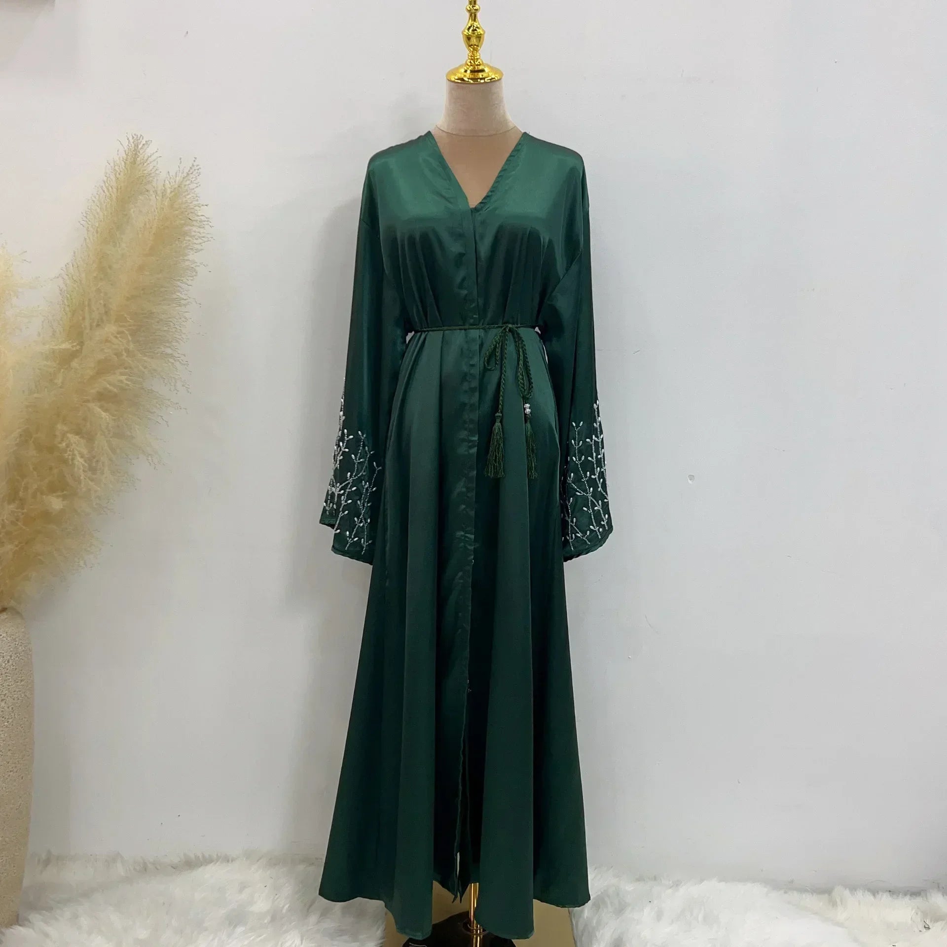 Kaftan Abaya Femme Perles Élégante