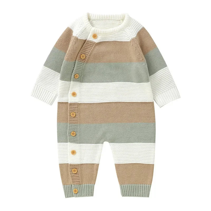 Combinaison Tricotée Bébé Rayée