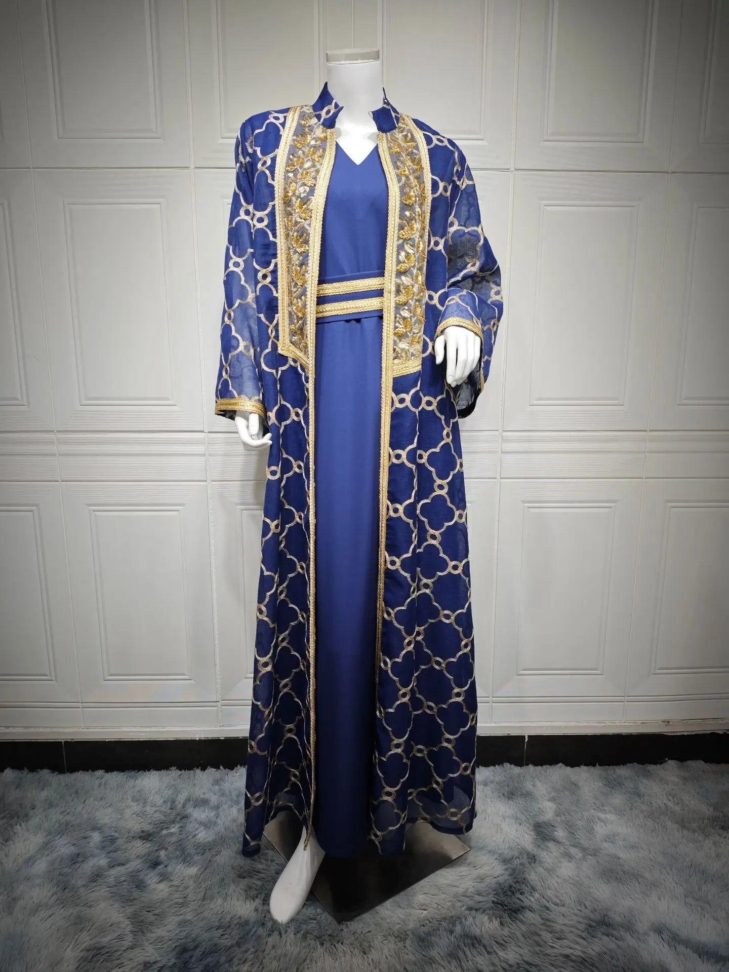 Abaya Femme Deux Pièces Brodée