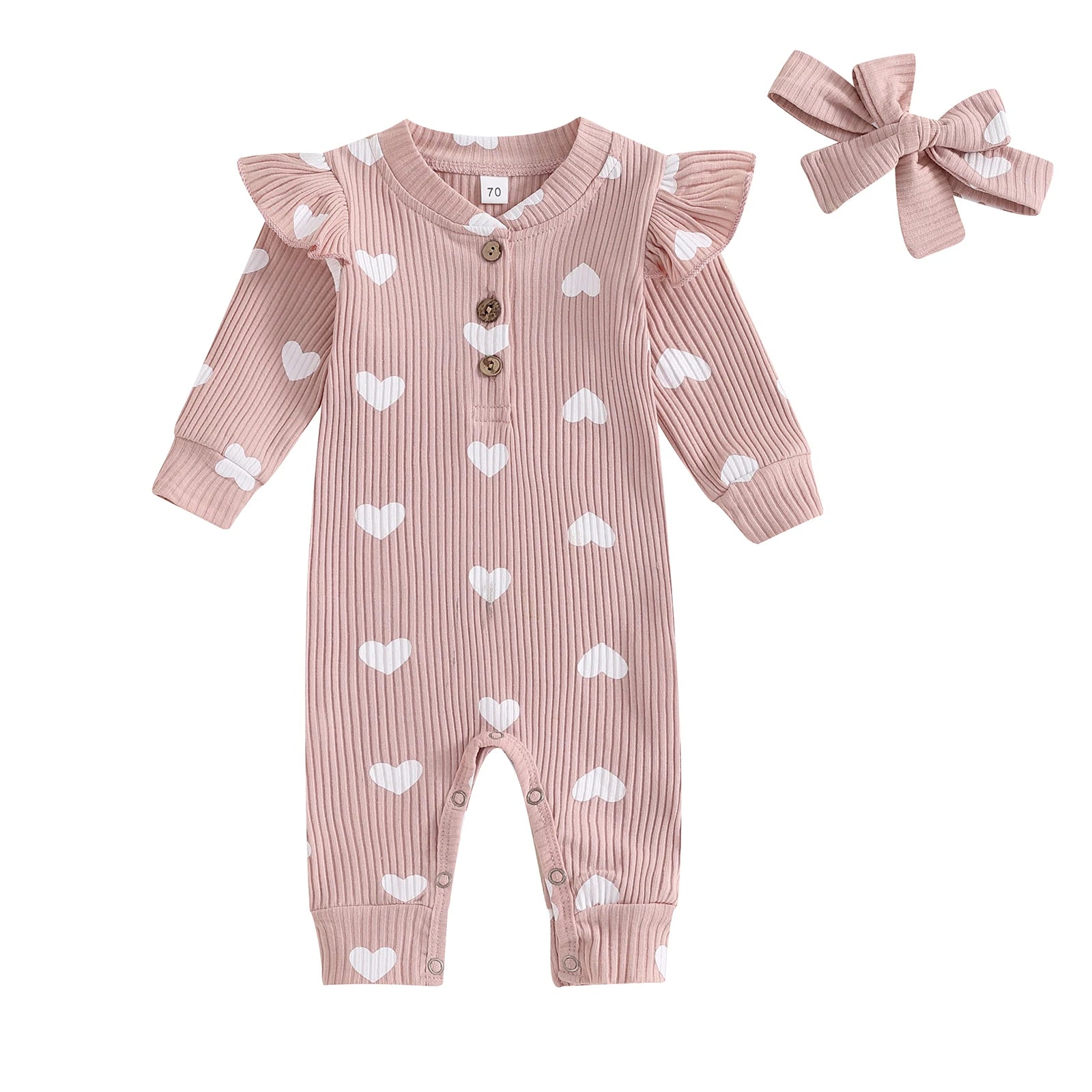 Combinaison Bébé Fille Cœur