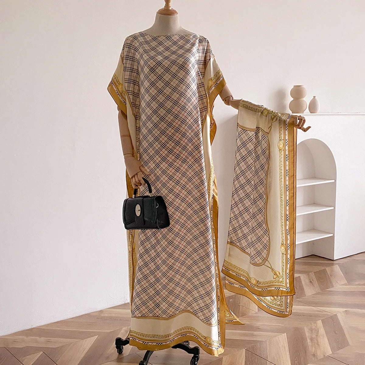 Robes africaines d'été à la mode pour femmes Soie imprimée élégante