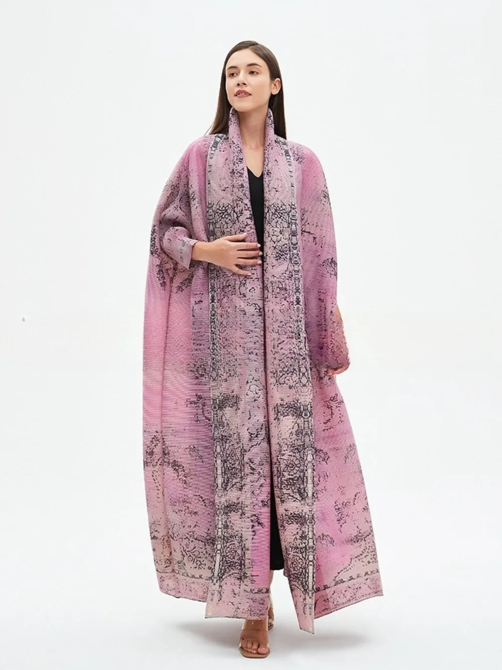 Abaya Femme Vintage Imprimé Longue