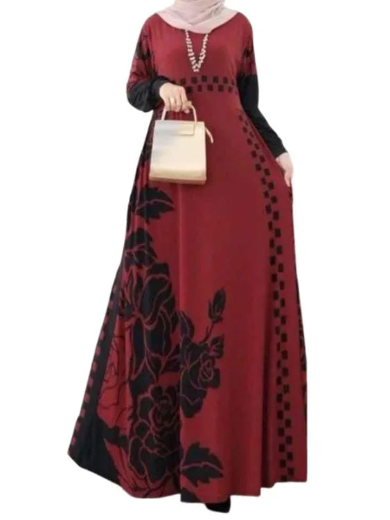 Abaya Femme Fleurie Élégante Modeste
