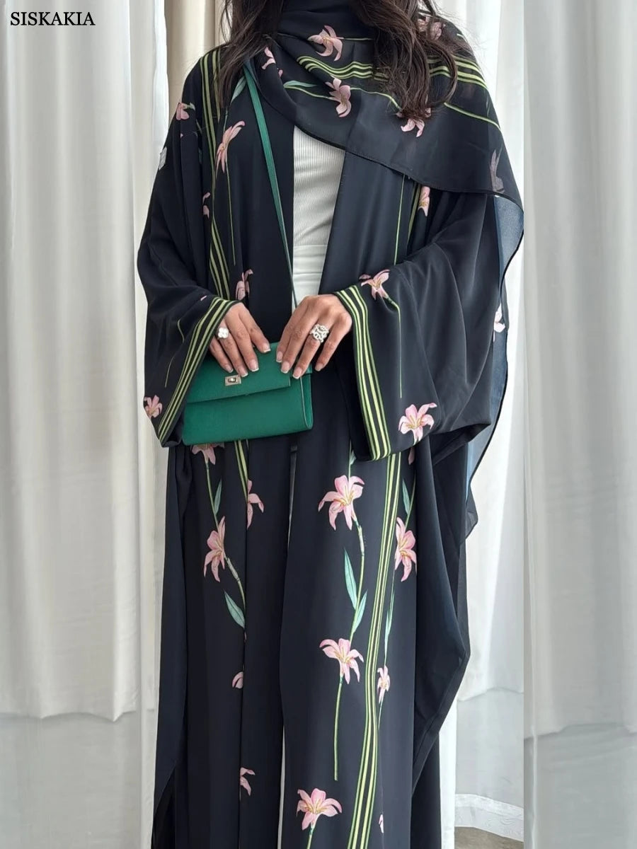 Abaya Femme Fleurie Élégante