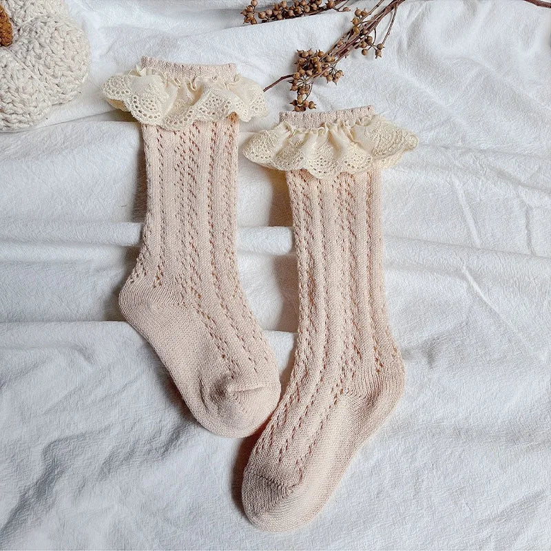 Chaussettes Hautes Filles Dentelle