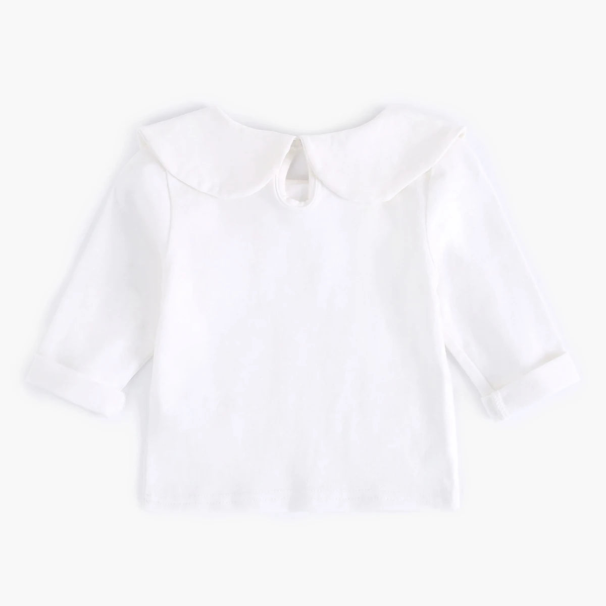 T-Shirt Bébé Fille Blanc Coton