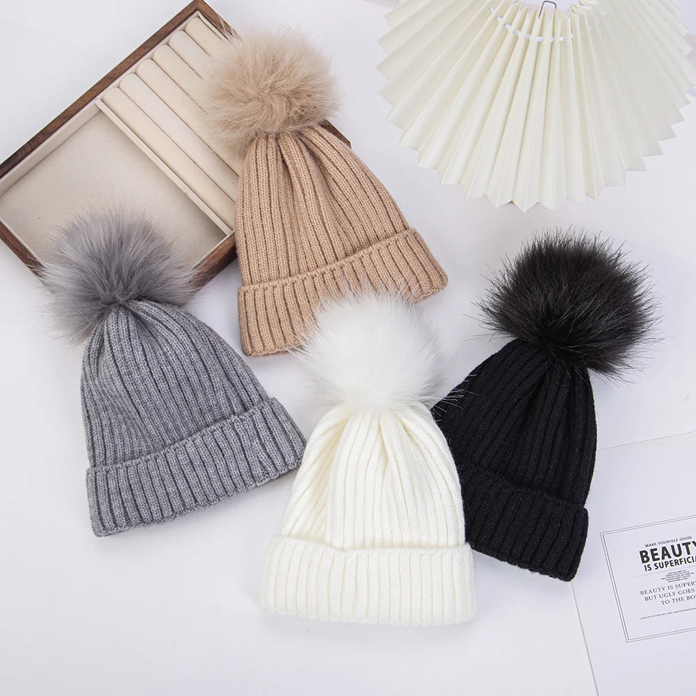 Bonnet Bébé Pompon Hiver