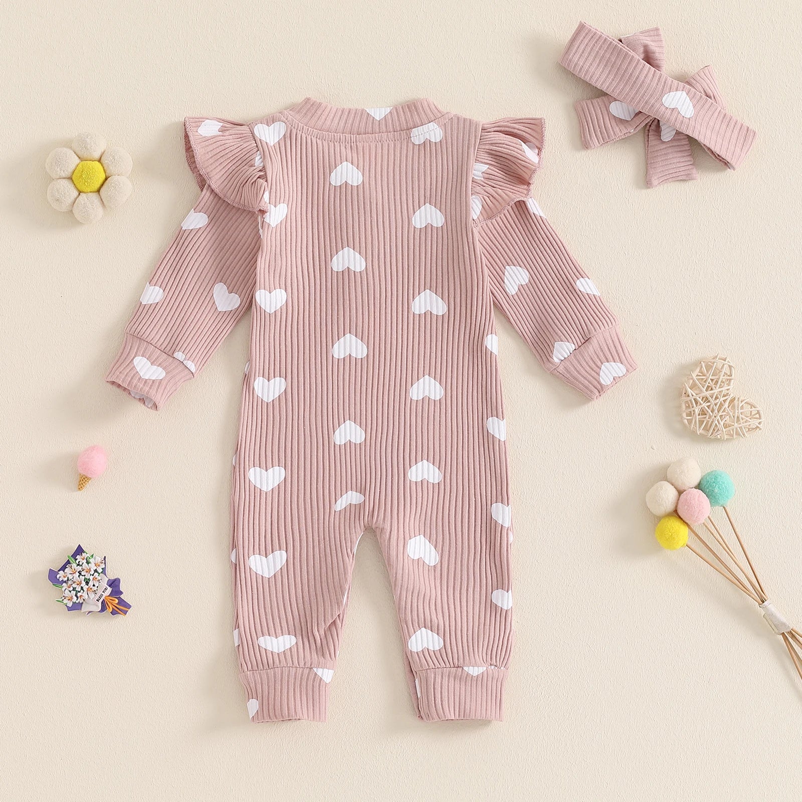 Combinaison Bébé Fille Cœur