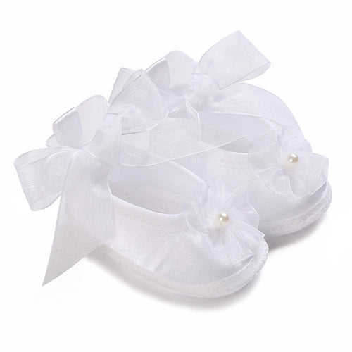 White Baptismal Shoes For Newborn Babies First Pair Of Baptismal Shoes