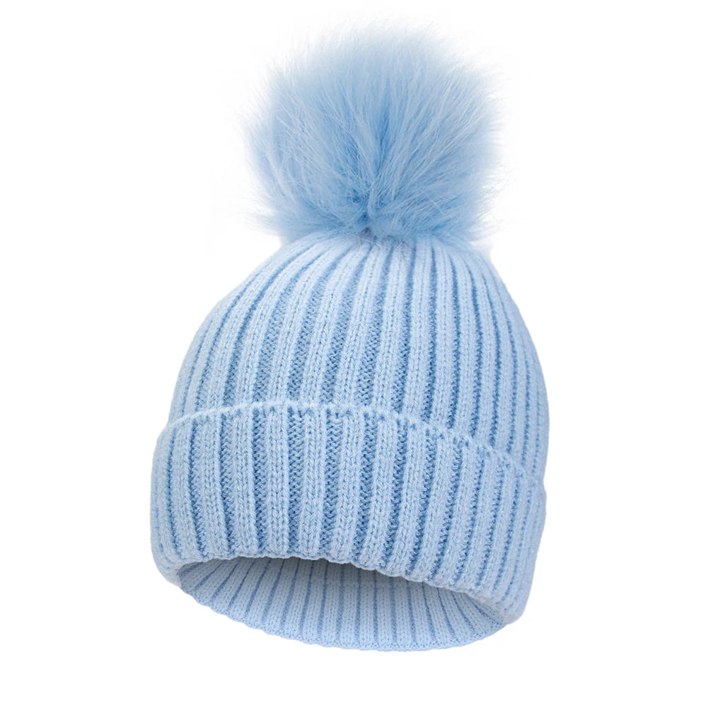 Bonnet Bébé Pompon Hiver