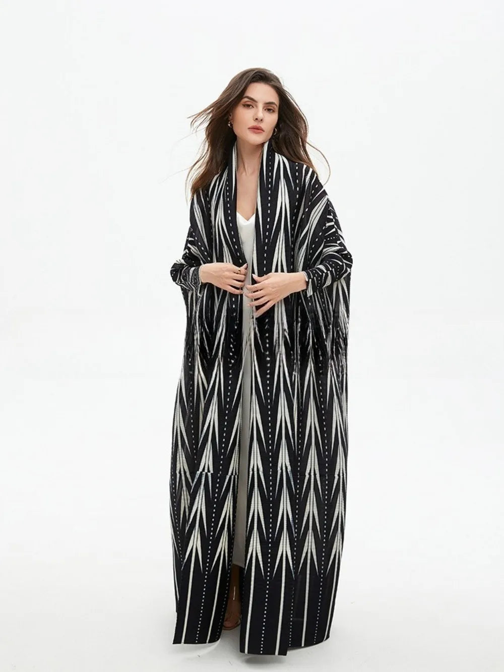 Abaya Femme Vintage Imprimé Longue