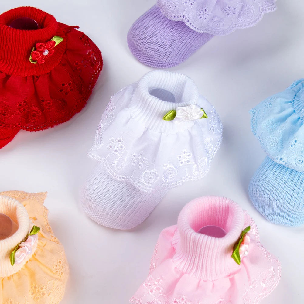 Chaussettes Princesse Bébé Fleurs