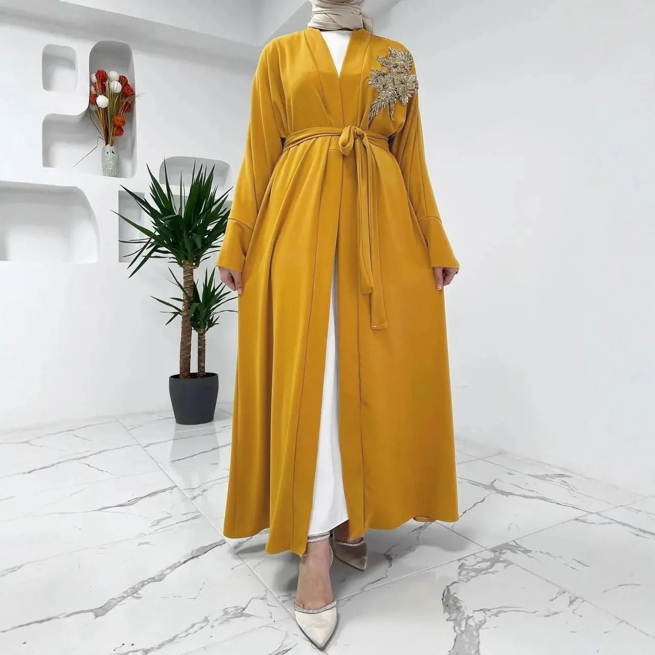 Abaya Femme Longue Brodée