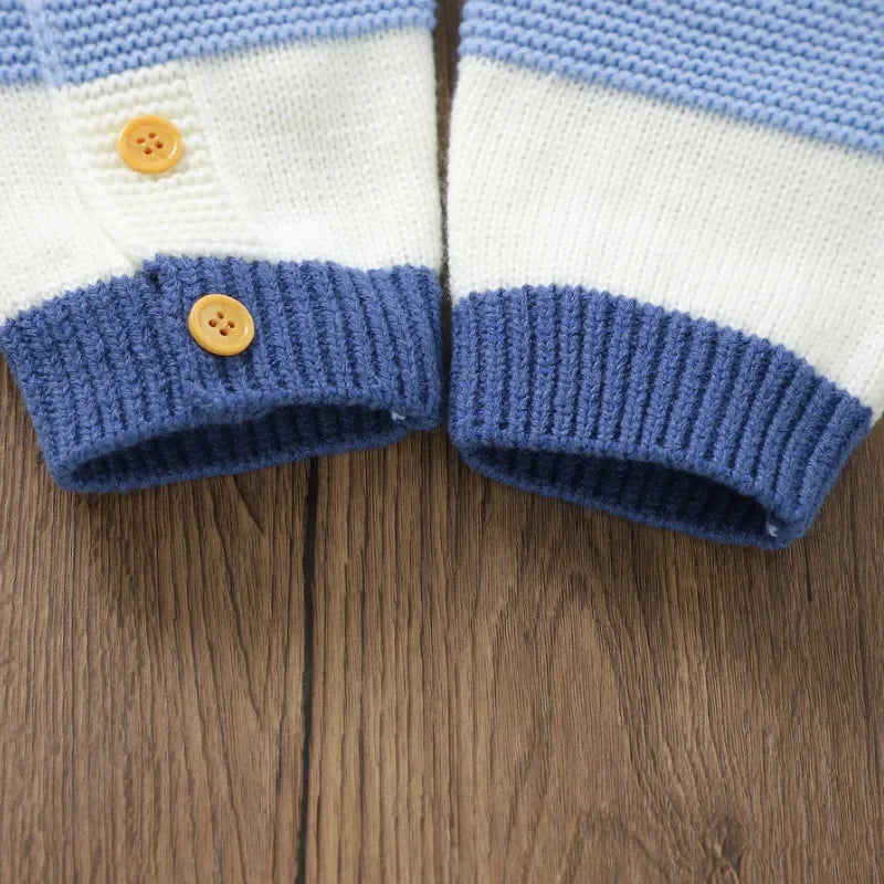 Combinaison Tricotée Bébé Rayée