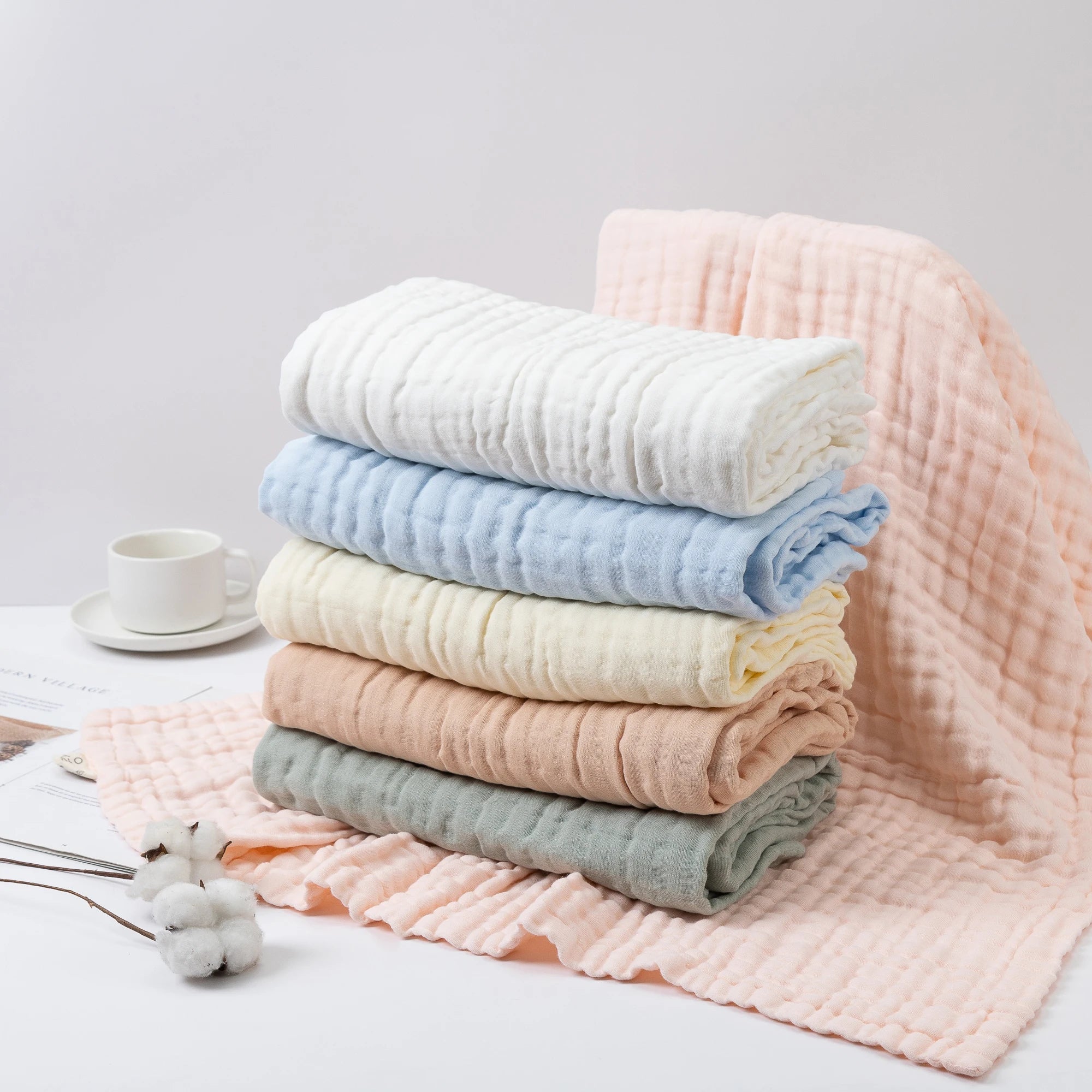 Couverture Bébé Mousseline 6 Couches