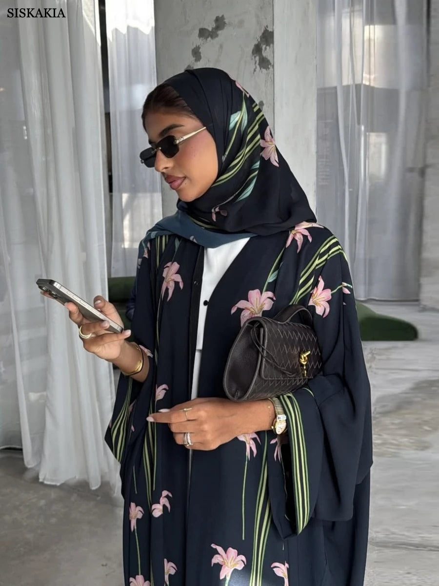 Abaya Femme Fleurie Élégante