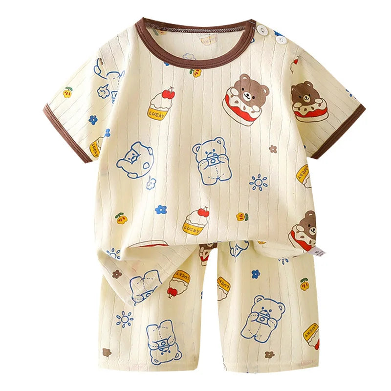 Ensemble Été Coton Lin Enfant