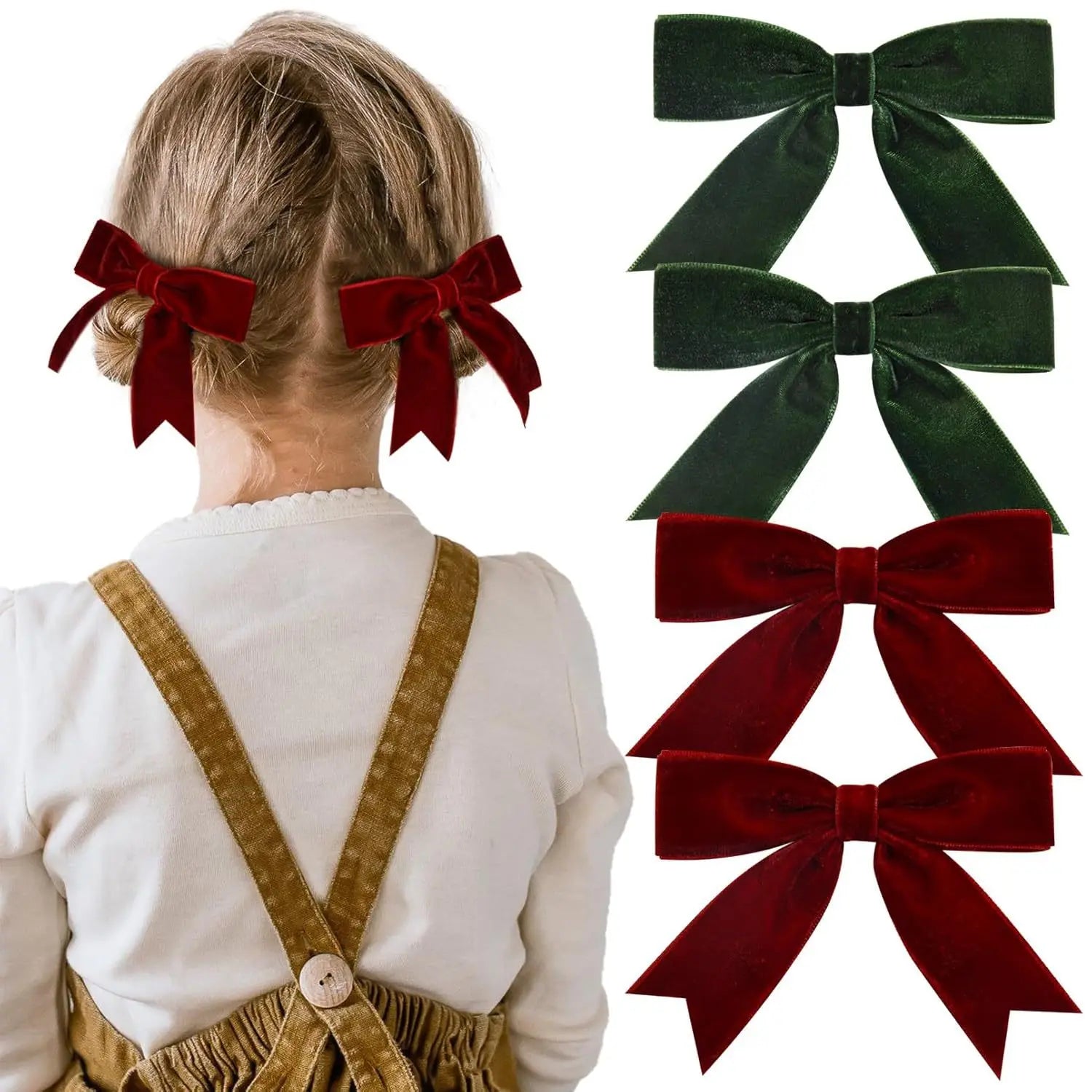 Barrettes Noël Nœud Velours