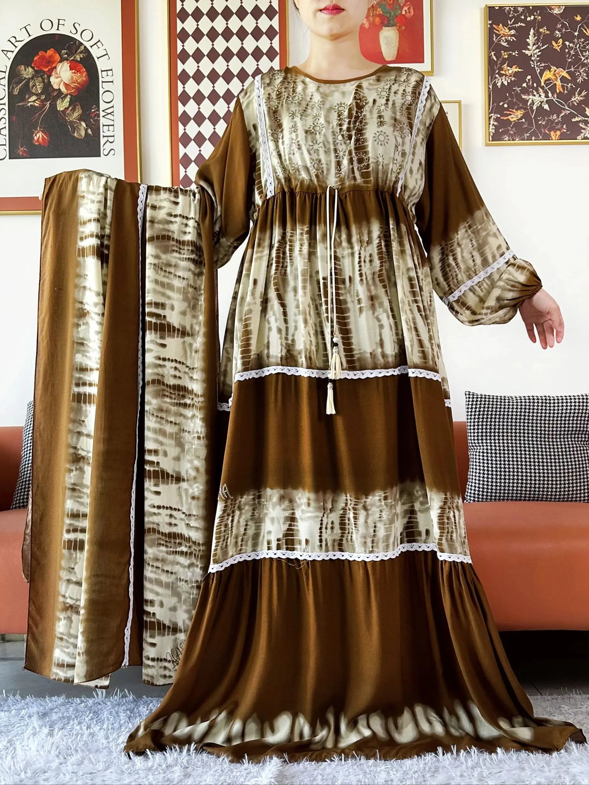 Abaya Femme Dubaï Longue Élégante