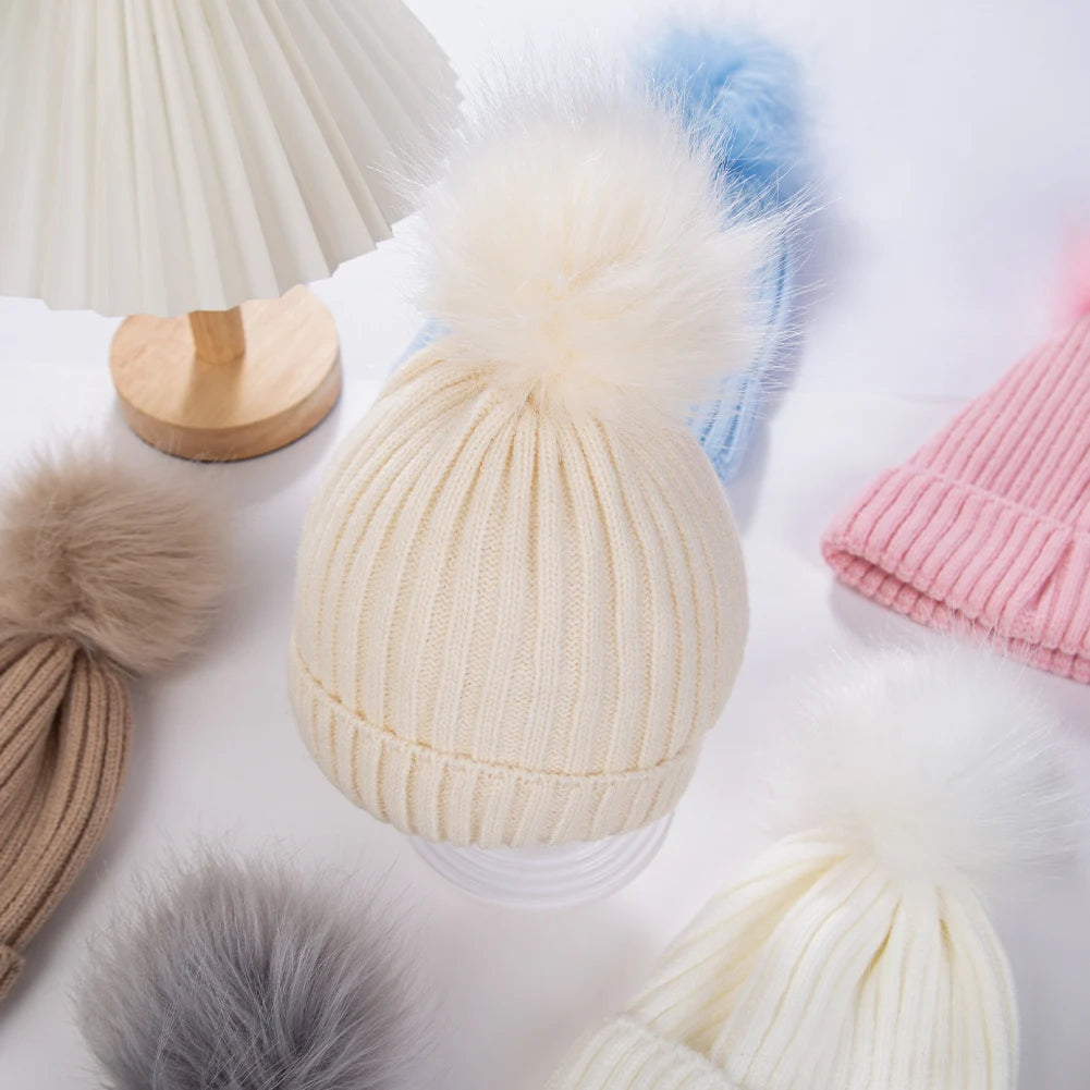 Bonnet Bébé Pompon Hiver