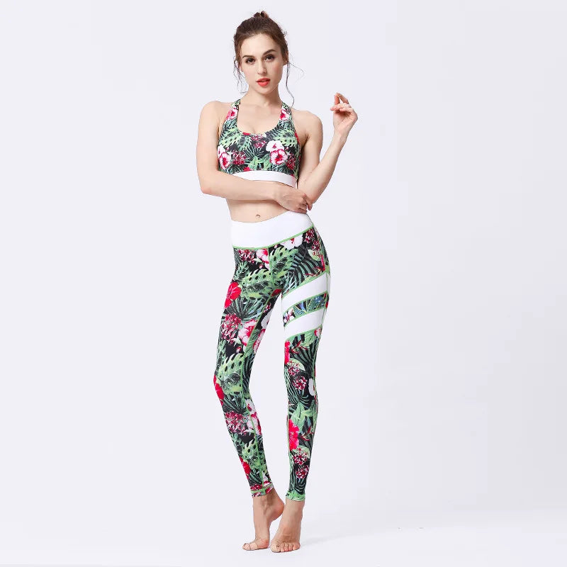 Ensemble Sport Femme Fleuri
