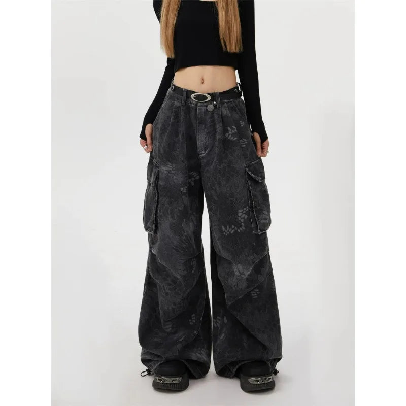 Jean Femme Large Camouflage