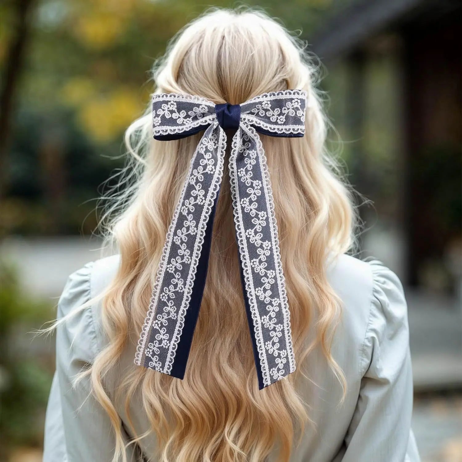 Barrettes Ruban Dentelle Élégantes