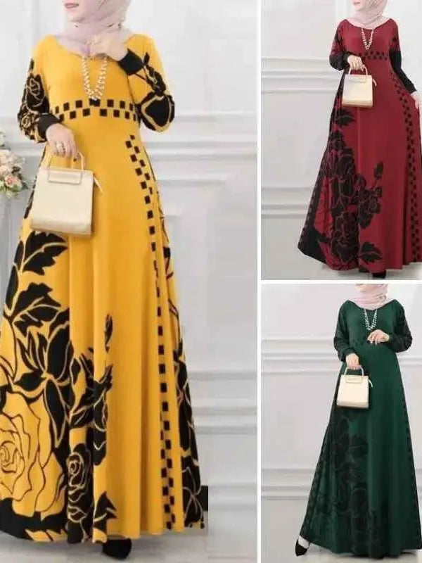 Abaya Femme Fleurie Élégante Modeste